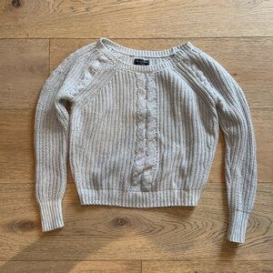 Abercrombie gray women’s sweater with sparkle/shimmer weaved in